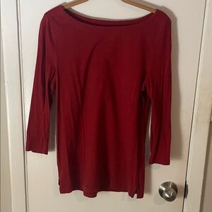 LOFT Deep Red Blouse